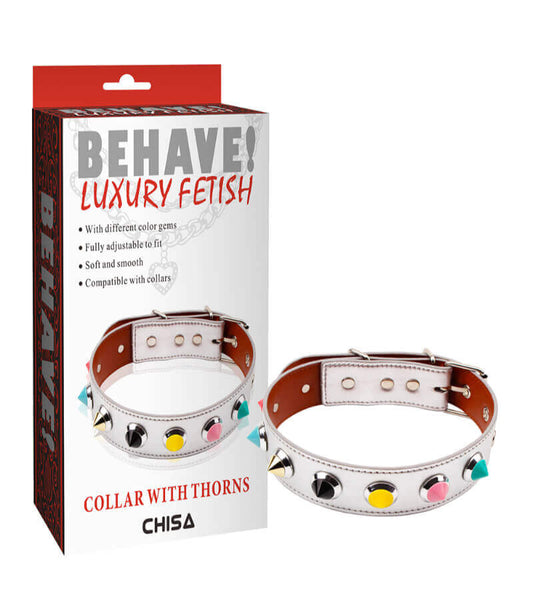 Behave Soft and Smooth Bondage Collar with Thorns