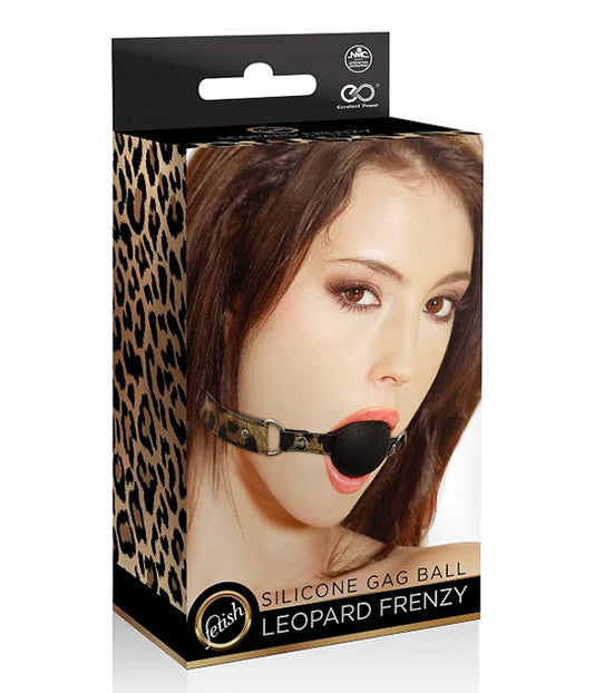 Fetish Leopard Frenzy Silicone Ball Gag