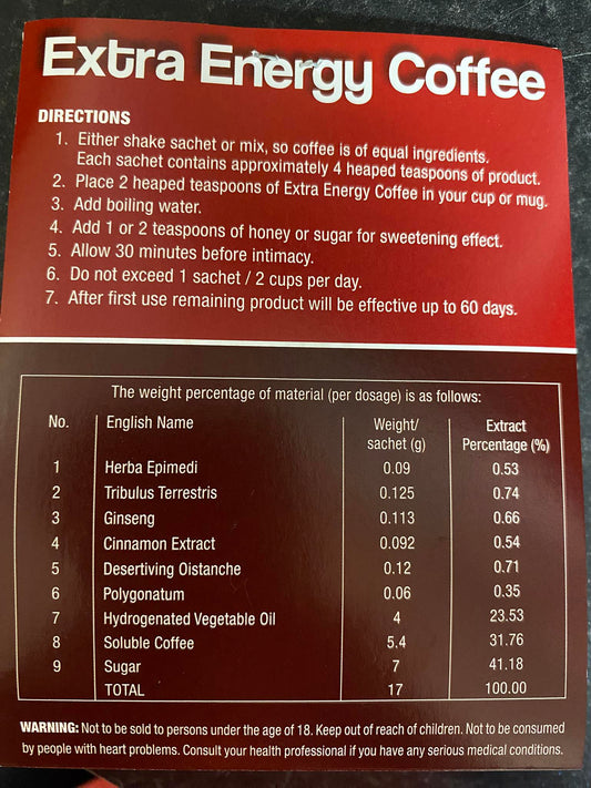 Extra Energy Coffee