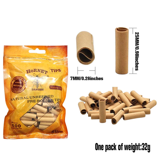 Hornet Natural Paper Filter Unrefined 100 Tip Pre-Rolled