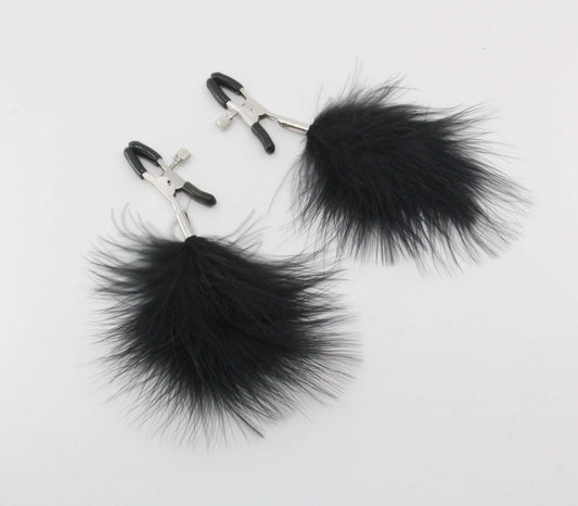 Love In Leather Feather Nipple Clamps
