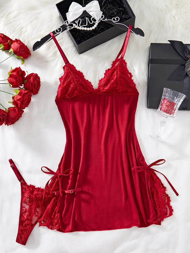 Sexy Red Lace Dress