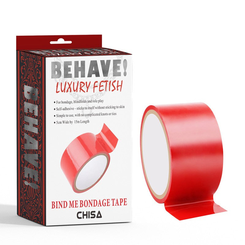 Behave Luxury Fetish Bind Me red self-adhering bondage tape