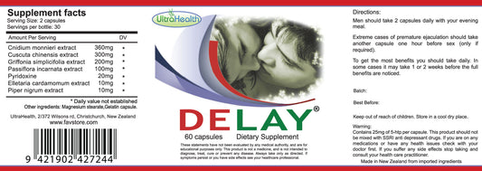 Delay 60 Caps - Male Performance