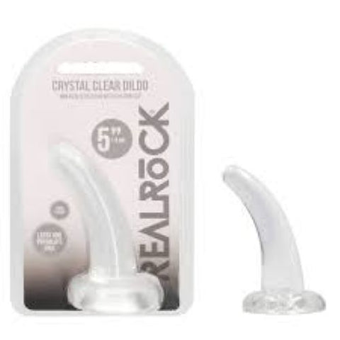 REAL ROCK Crystal Clear Dildo. 11.5cm Non Realistic Dildo Suction Cup