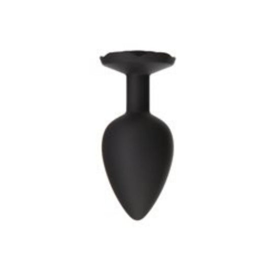 Roses Til’ Dawn Silicone Anal Plug - Large - Black