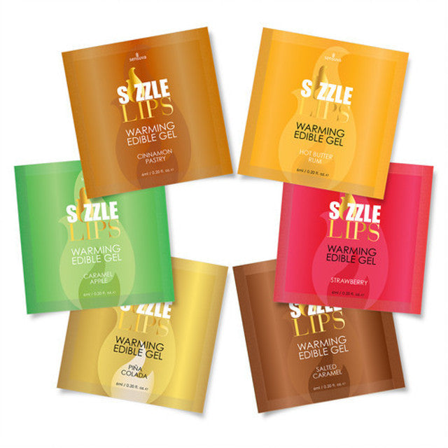 Sensuva Sizzle Lips Warming Edible Gel Sachets