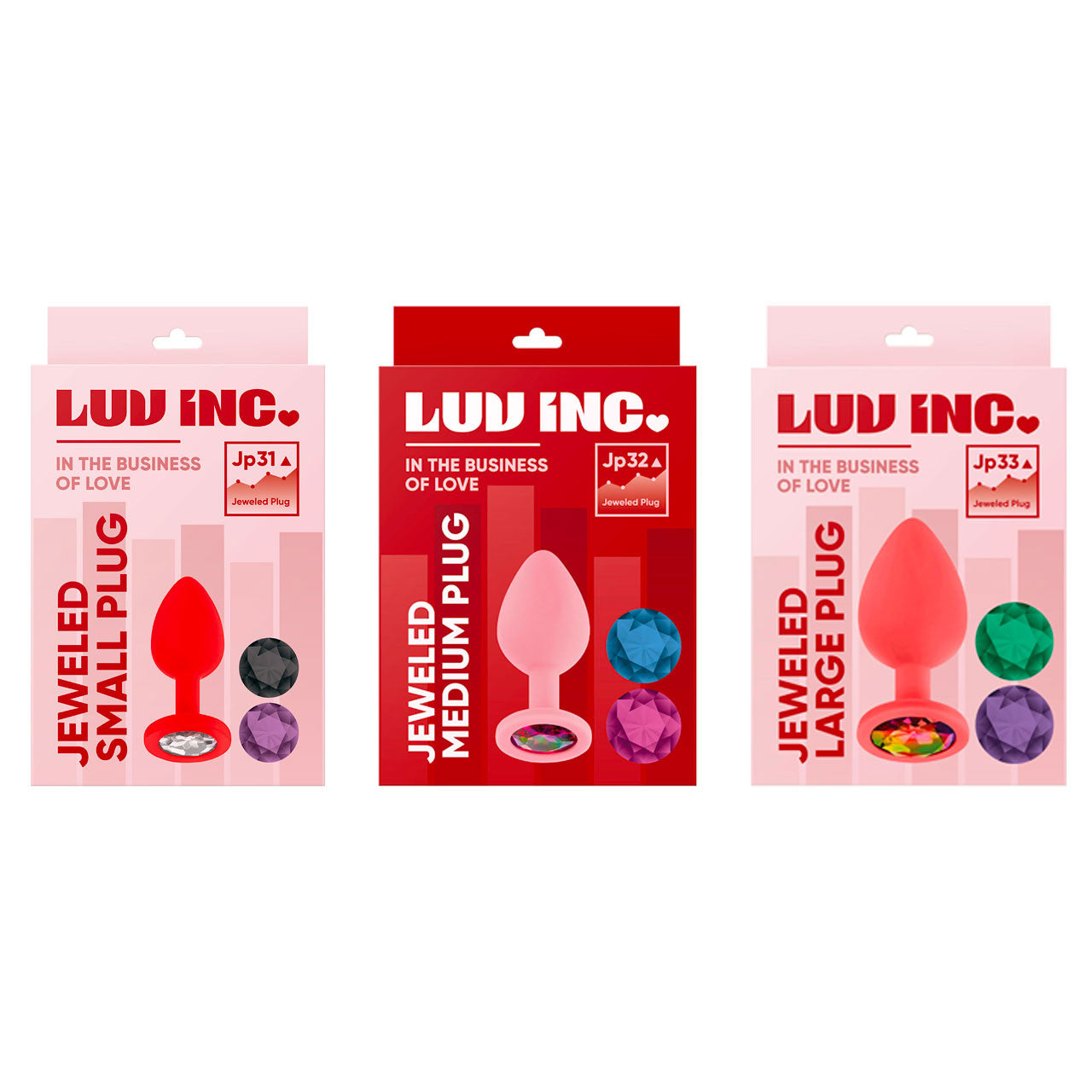 Luv Inc Jeweled Plug With 3 Stones