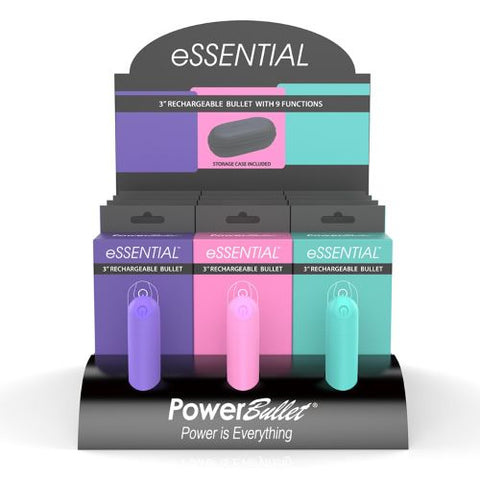 Essential Vibrating Bullet - Purple, Teal or Pink. Includes case.