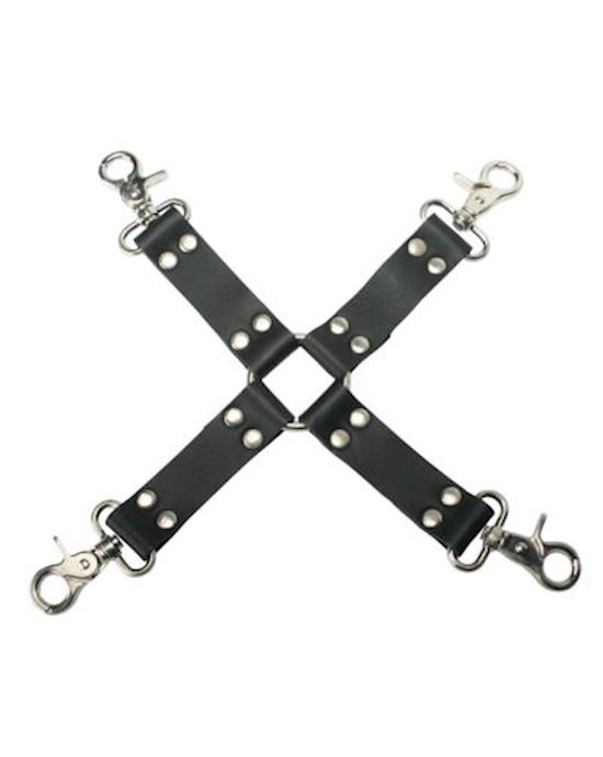 STRICT LEATHER HOG-TIE - BLACK