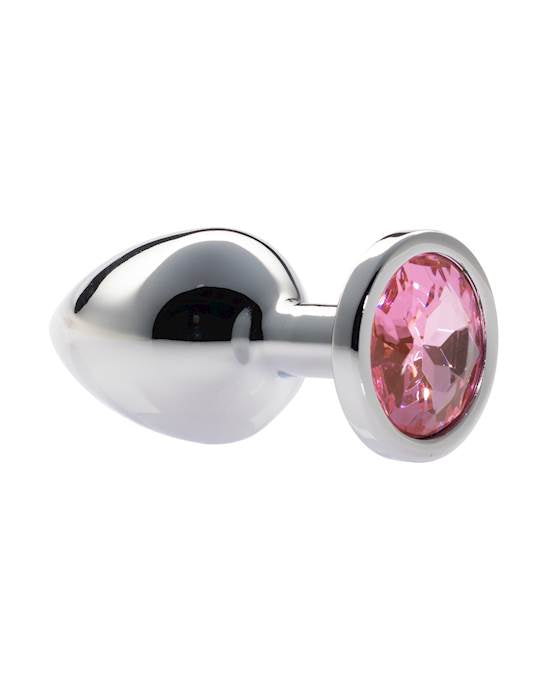 KINK ALLOY GEM BUTT PLUG - 3.2 INCH - MEDIUM