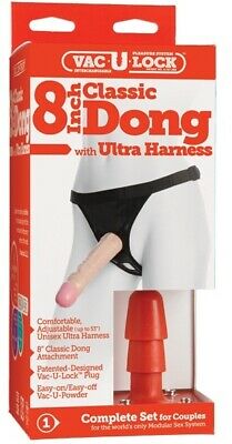Vac-U-Lock Set – 8" Classic Dong Ultra Harness