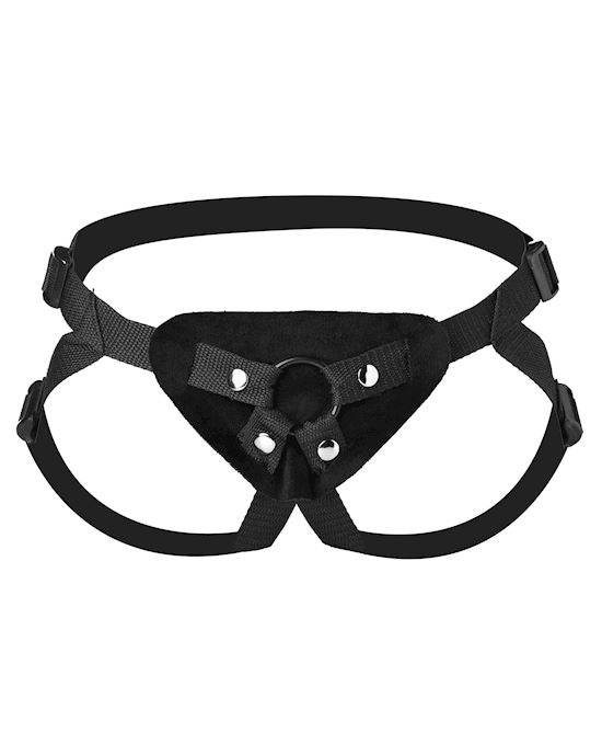 FRISKY ADJUSTABLE STRAP ON HARNESS - BLACK