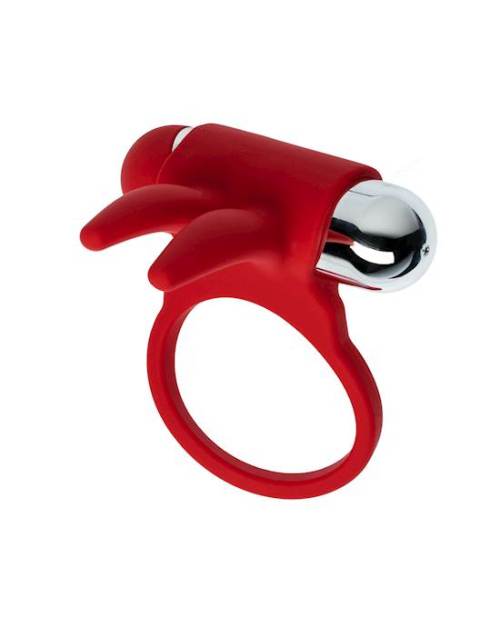 SHARE SATISFACTION ARES VIBRATING COCK RING - RED