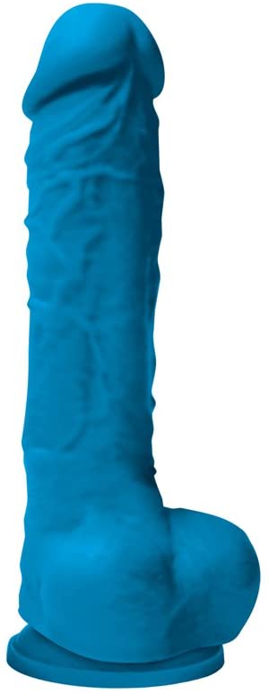 Colours 8" Suction Cup Dildo - Blue