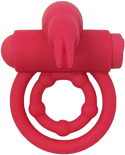 Share Satisfaction Bunny C-Ring-Removable Bullet - Black, Red & Blue Available