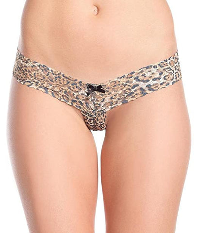 Be Wicked 1655 Leopard Crotchless Thong