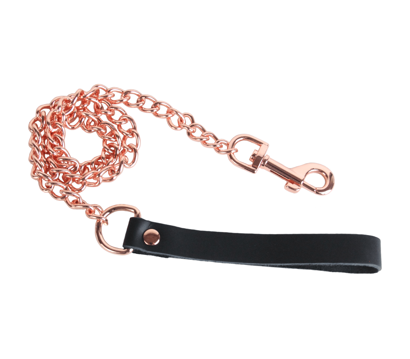 Love in Leather Lead with Gold Chain