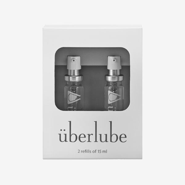 uberlube silicone lubricant 2 refills of 15ml