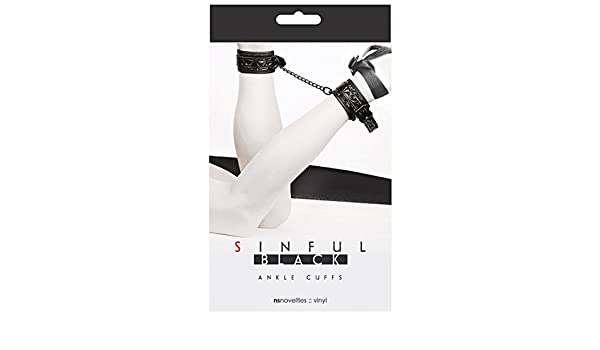SINFUL Ankle Cuffs - Black or Red Available