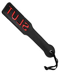 Master Series Crimson Tied SLUT Steel enforced spanking paddle