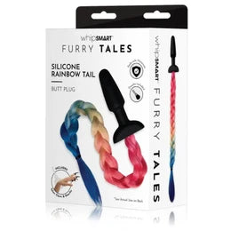 WhipSmart Furry Tales Silicone Rainbow Tail Butt Plug