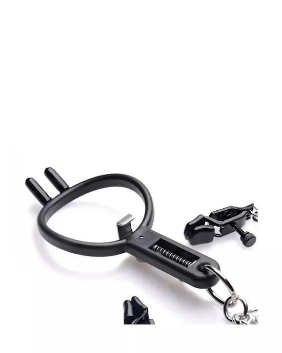 Master Series Degraded Mouth Spreader With Nipple Clamps