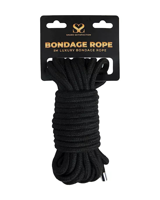 SHARE SATISFACTION LUXURY BONDAGE ROPE. 5metres - Pink, red or black