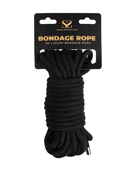 SHARE SATISFACTION LUXURY BONDAGE ROPE. 5metres - Pink, red or black