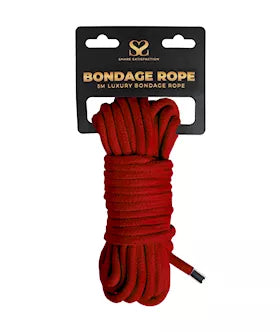 SHARE SATISFACTION LUXURY BONDAGE ROPE. 5metres - Pink, red or black