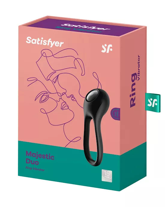 Satisfyer Majestic Duo Cock Ring - Vibrating