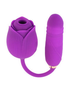 Amore Elegant Rose and Egg Suction Vibrator