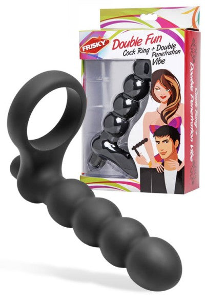 Frisky Vibrating Double Penetration Cock Ring