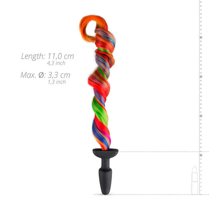 WhipSmart Furry Tales Silicone Rainbow Tail Butt Plug