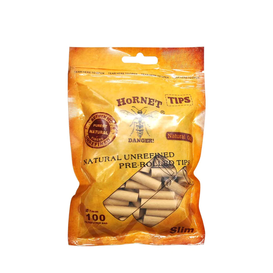 Hornet Natural Paper Filter Unrefined 100 Tip Pre-Rolled