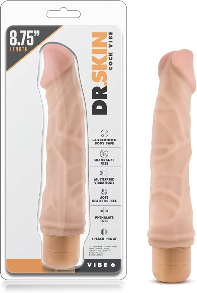 Dr Skin 8.75" Vibrating Dildo