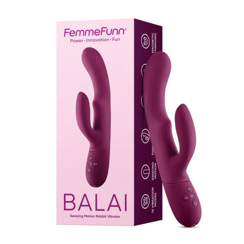 FemmeFunn Balai.  Dark Fuchsia and teal