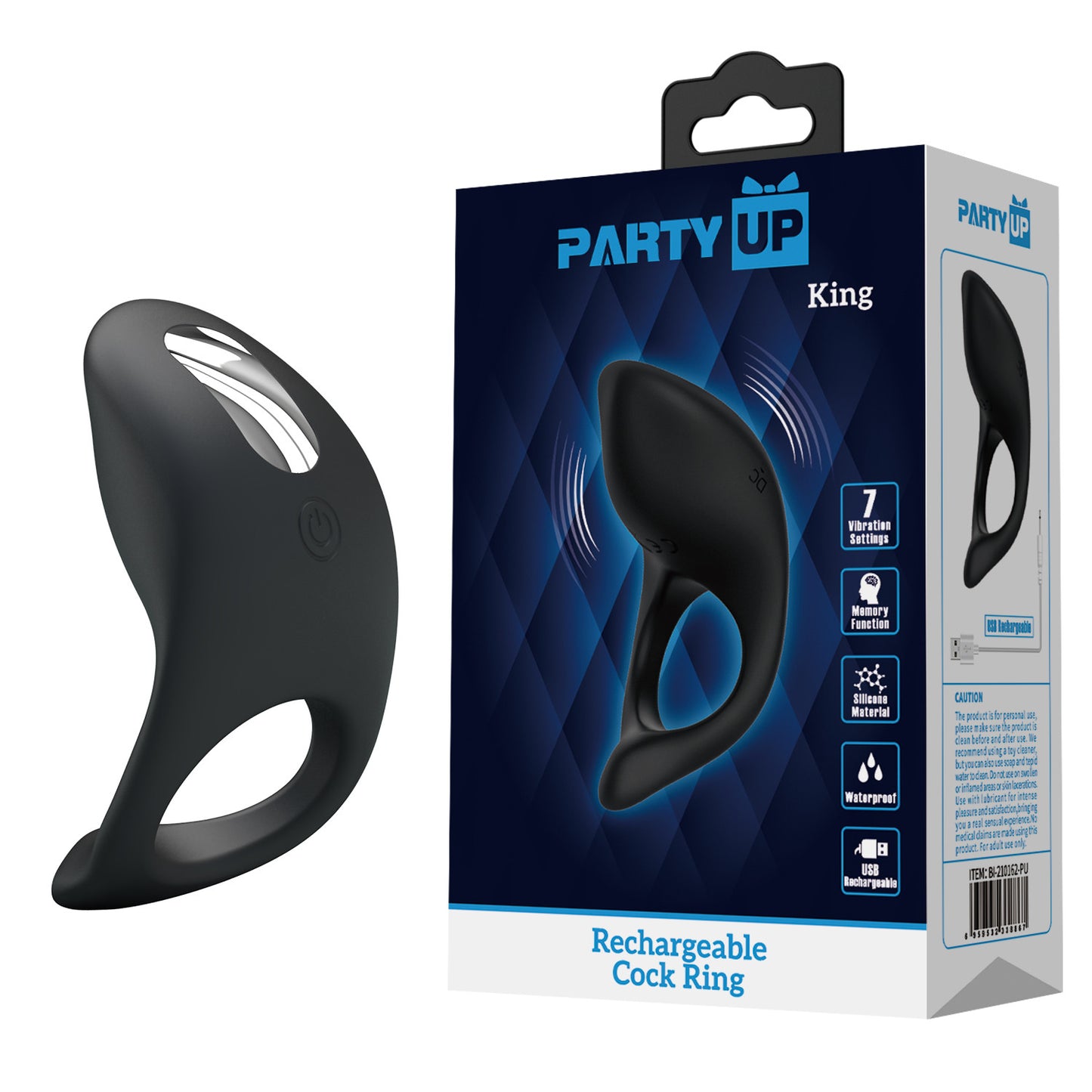 Party Up Rechargeable Cock Ring "King"
