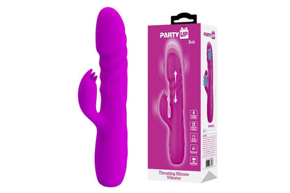 Party Up Thrusting Silicon Vibrator - Bob