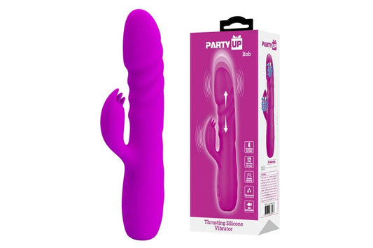 Party Up Thrusting Silicon Vibrator - Bob