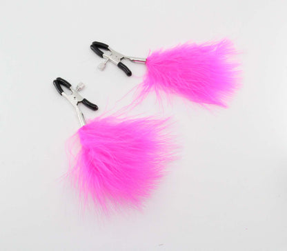Love In Leather Feather Nipple Clamps