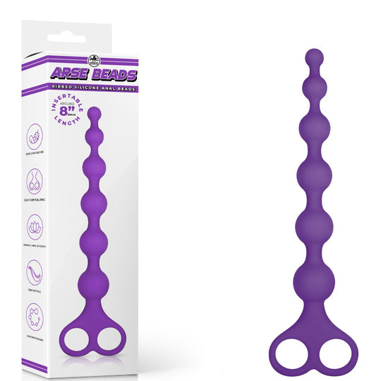 Arse Beads Ribbed Silicone Anal Beads