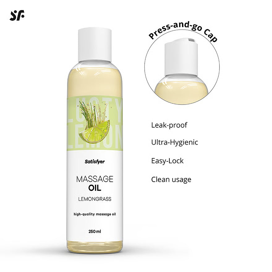 Satisfyer Massage Oil – Lemongrass 🍋✨