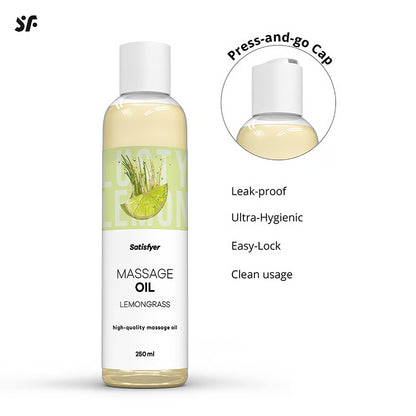 Satisfyer Massage Oil – Lemongrass 🍋✨