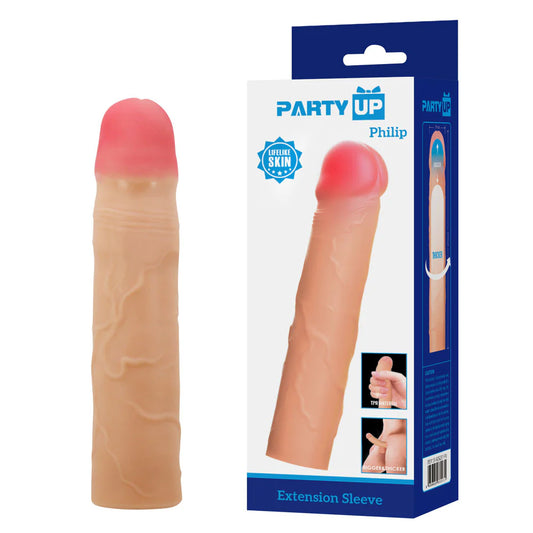 Party Up PHILIP 3 Inch Penis Extender Sleeve