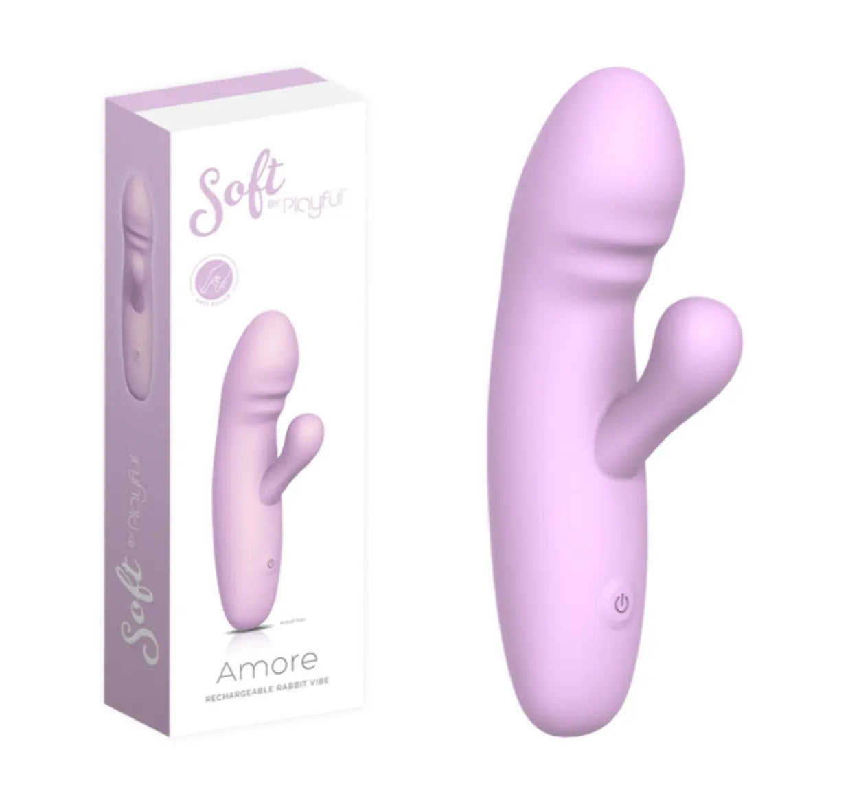 Soft by Playful Amore Rechargeable Rabbit Vibrator – Purple 💜🐰