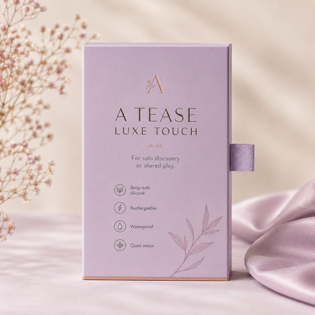 A Tease Luxe Touch closed lavender box coming soon teaser