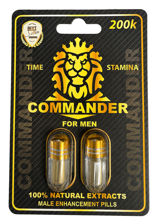 Commander 200k Male Enhancement Pills – two-capsule pack