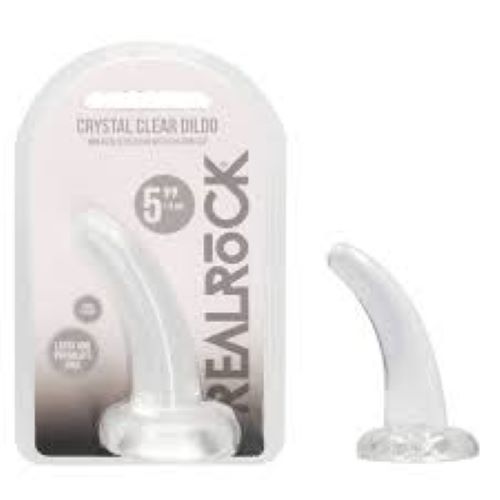 REAL ROCK Crystal Clear Dildo. 11.5cm Non Realistic Dildo Suction Cup