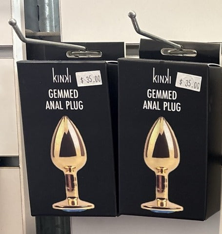 ✨ KinKi Gemmed Anal Plug – Gold
